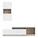 Σύνθετο Σαλονιού Halmi Pakoworld Λευκό-oak Μελαμίνης 180x39x190εκ