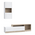 Σύνθετο Σαλονιού Halmi Pakoworld Λευκό-oak Μελαμίνης 180x39x190εκ