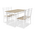 Τραπεζαρία Roza Pakoworld σετ 5τμχ Χρώμα Sonoma - Πόδια Λευκό Gloss 120x70x75εκ