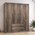 Ντουλάπα Ρούχων Τετράφυλλη Olympus Pakoworld Χρώμα Castillo-Toro 159x57x183εκ