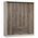 Ντουλάπα Ρούχων Τετράφυλλη Olympus Pakoworld Χρώμα Castillo-Toro 159x57x183εκ