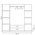 Ντουλάπα Ρούχων Τετράφυλλη Olympus Pakoworld Χρώμα Wenge 159x57x183εκ