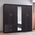 Ντουλάπα Ρούχων Πεντάφυλλη Olympus Pakoworld Χρώμα Wenge 198x57x183εκ