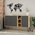 Μπουφές Clara Pakoworld Χρώμα Light oak-Ανθρακί 142x35.5x83εκ