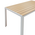 Τραπέζι Nares Pakoworld Αλουμίνιο Λευκό-Plywood Φυσικό 140x80x72.5εκ
