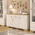 Μπουφές Jaden Pakoworld Golden oak-Λευκό Antique 137,5x39x88,5εκ