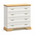 Συρταριέρα Jaden Pakoworld 4ων Συρταριών Golden oak-Λευκό Antique 93,5x39x88,5εκ
