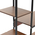 Ραφιέρα Επιδαπέδια Leena Pakoworld Μέταλλο Dark oak-Μαύρο 80x30x142εκ