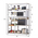 Ραφιέρα Επιδαπέδια Leena Pakoworld Μέταλλο Dark oak-Μαύρο 80x30x142εκ