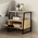 Κομοδίνο Johana Pakoworld Μαύρο-oak 45x40x50εκ