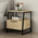 Κομοδίνο Johana Pakoworld Μαύρο-oak 45x40x50εκ