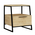 Κομοδίνο Johana Pakoworld Μαύρο-oak 45x40x50εκ