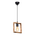 Φωτιστικό Οροφής Μονόφωτο Isolate Pakoworld ε27 Καρυδί 18.5x3x66εκ