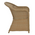Πολυθρόνα Κήπου Hadrian Pakoworld Rattan Καφέ- Textilene Μπεζ 57x70x85εκ