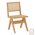 Καρέκλα Brenin Pakoworld Φυσικό Rubberwood 45x56x82εκ