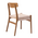 Καρέκλα Safal Pakoworld oak Δρυς Ξύλο-Έδρα Εκρού Σχοινί 51x50x78εκ