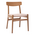 Καρέκλα Safal Pakoworld oak Δρυς Ξύλο-Έδρα Εκρού Σχοινί 51x50x78εκ