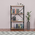 Βιβλιοθήκη Jackrey Pakoworld oak Μελαμίνης-Μαύρο Μέταλλο 60x30x114εκ