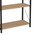 Βιβλιοθήκη Jackrey Pakoworld oak Μελαμίνης-Μαύρο Μέταλλο 60x30x114εκ