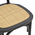 Καρέκλα Zoel Pakoworld Μαύρο Ξύλο Οξιάς-Φυσικό Rattan 45x52x82εκ