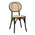 Καρέκλα Zoel Pakoworld Μαύρο Ξύλο Οξιάς-Φυσικό Rattan 45x52x82εκ