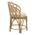 Πολυθρόνα Rostan Inart Φυσικό Rattan με Μαξιλάρι 60x46x80εκ