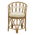 Πολυθρόνα Rostan Inart Φυσικό Rattan με Μαξιλάρι 60x46x80εκ