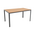 Τραπέζι Nares Pakoworld Αλουμίνιο Ανθρακί-Plywood Φυσικό 140x80x72.5εκ