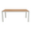 Τραπέζι Nares Pakoworld Αλουμίνιο Λευκό-Plywood Φυσικό 180x90x72.5εκ