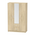 Ντουλάπα Ρούχων Τρίφυλλη Dillion Pakoworld Sonoma Μελαμίνης 120x52x190εκ