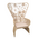 Πολυθρόνα Jake Inart με Μπεζ Μαξιλάρι-Φυσικό Rattan 110x82x145εκ