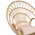 Πολυθρόνα Boloni Inart με Μπεζ Μαξιλάρι-Φυσικό Rattan 100x67x120εκ