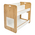 Ραφιέρα Dovere Pakoworld Φυσικό-Λευκό mdf 56x34x55εκ
