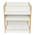 Ραφιέρα Seagull Pakoworld Φυσικό-Λευκό mdf 57x34x70εκ