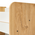 Ραφιέρα Seagull Pakoworld Φυσικό-Λευκό mdf 57x34x70εκ