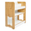 Ραφιέρα Seagull Pakoworld Φυσικό-Λευκό mdf 57x34x70εκ