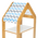 Ραφιέρα Montessori Zoilen Pakoworld Φυσικό-Λευκό-Μπλε mdf 50x30x80εκ