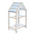 Ραφιέρα Montessori Zoilen Pakoworld Λευκό-Μπλε mdf 50x30x80εκ