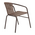 Tραπεζαρία Obbi-Watson Pakoworld σετ 3τεμ Καφέ Μέταλλο-pe Rattan 60x60x70εκ