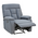 Πολυθρόνα Relax με Μηχανισμό Massage Terpsi Pakoworld Γκρι Βελούδο 80x94x100εκ