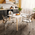 Τραπέζι Natali Pakoworld mdf Λευκό-Πόδια Φυσικό 120x80x76εκ