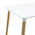 Τραπέζι Natali Pakoworld mdf Λευκό-Πόδια Φυσικό 120x80x76εκ