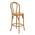 Σκαμπό Μπαρ Thonet Pakoworld Φυσικό Ξύλο Οξιάς-Έδρα Φυσικό Rattan 41x50x105εκ