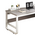 Γραφείο Salto Pakoworld με Ραφιέρα-mdf Γκρι-Λευκό 120x48x74εκ