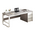 Γραφείο Salto Pakoworld με Ραφιέρα-mdf Γκρι-Λευκό 120x48x74εκ
