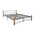 Κρεβάτι Διπλό Faryn Pakoworld Καρυδί Rubberwood-Μαύρο Μέταλλο 140x200εκ