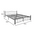 Κρεβάτι Διπλό Faryn Pakoworld Καρυδί Rubberwood-Μαύρο Μέταλλο 140x200εκ