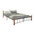 Κρεβάτι Διπλό Faryn Pakoworld Καρυδί Rubberwood-Μαύρο Μέταλλο 140x200εκ