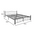 Κρεβάτι Διπλό Faryn Pakoworld Καρυδί Rubberwood-Μαύρο Μέταλλο 150x200εκ