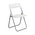 Καρέκλα Πτυσσόμενη Daxton Pakoworld pp Λευκό-Ασημί 49x46.5x73.5εκ